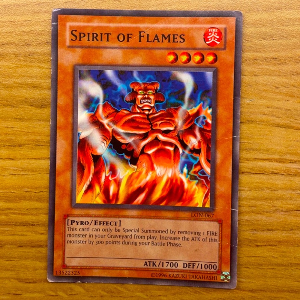 1996 spirit of flames lon-067 yugioh card unlimited